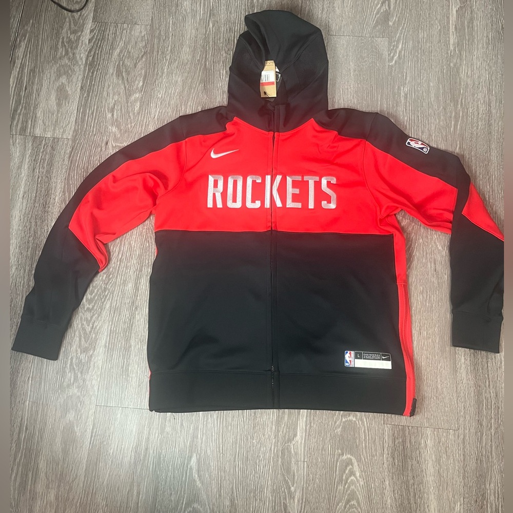Houston Rockets Nike Therma Flex Showtime Court Hoodie Mens L  Jacket Brand New